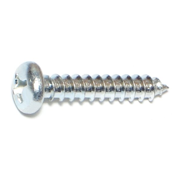 Midwest Fastener Sheet Metal Screw, #12 x 1-1/4 in, Zinc Plated Steel Pan Head Phillips Drive, 100 PK 03258 - main